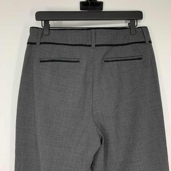 J.Crew Dress Pants Gray High Rise Cropped Straight Wool Blend - Picture 7 of 9